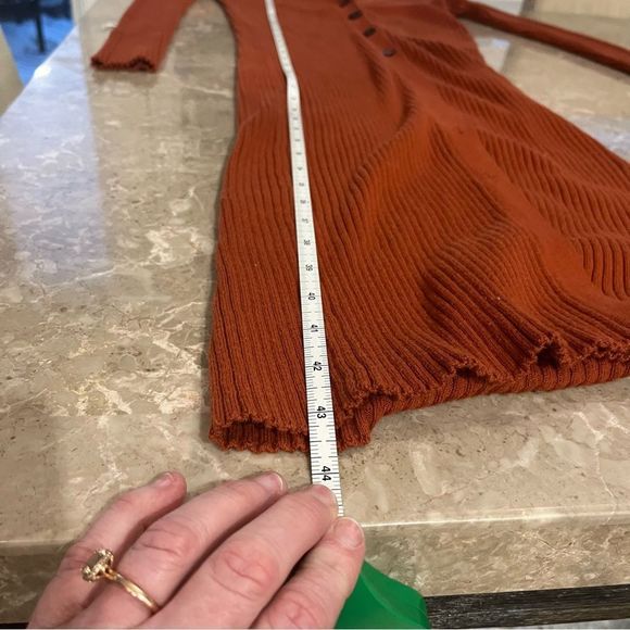 Rust Long Sleeve Dress - Picture 7 of 7